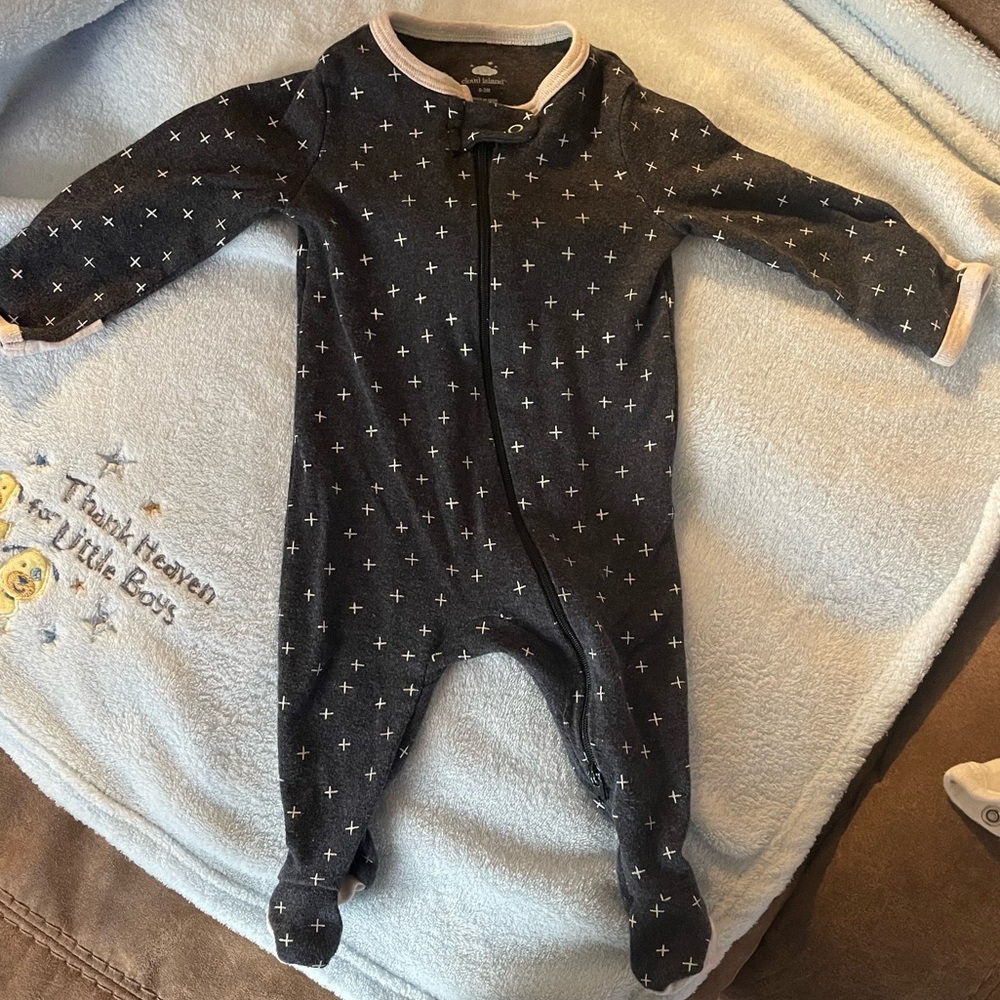 Cloud Island 0-3m footed onesie- gently used